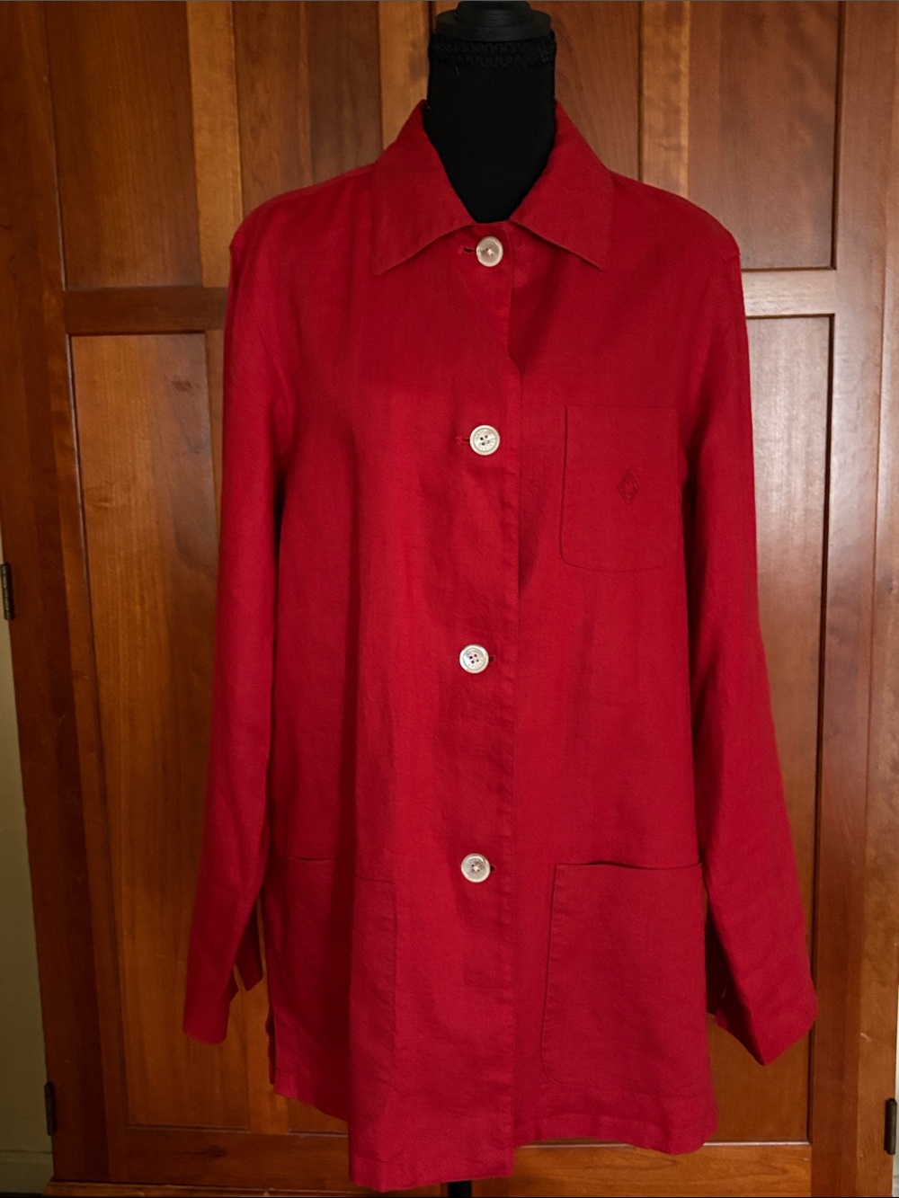 Ralph Lauren Red Button-Front Women's Jacket